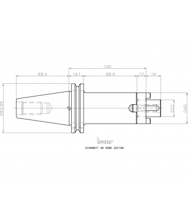 DIN69871 40 SEMC 22X100