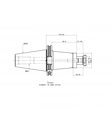 DIN69871 50 SEMC 27X100