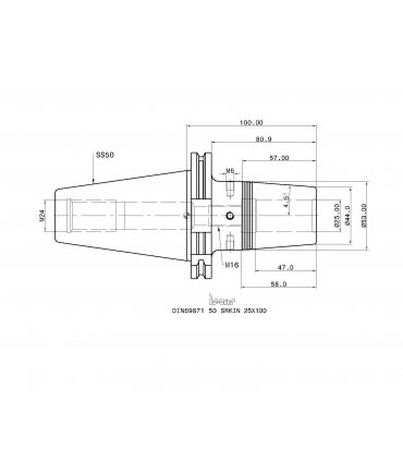 DIN69871 50 SRKIN 25X100