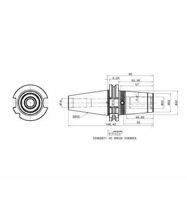 DIN69871 40 SRKIN 20X80CX