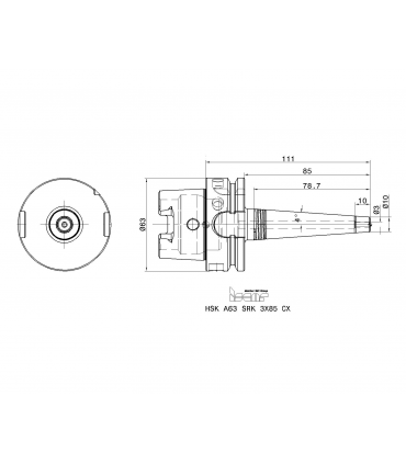 HSK A63 SRK 3X85 CX