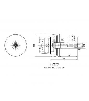 HSK A63 SRK 6X50 CX