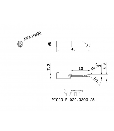 PICCO R 020.0300-25 IC1008