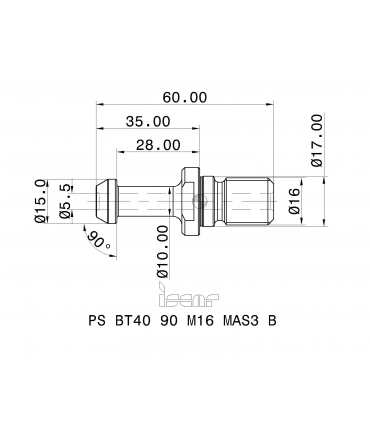 PS BT40 90 M16 MAS3 B