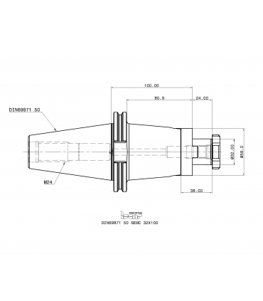 DIN69871 50 SEMC 32X100