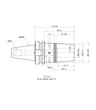 BT40 SRKIN 25X110