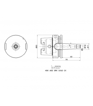 HSK A63 SRK 5X50 CX