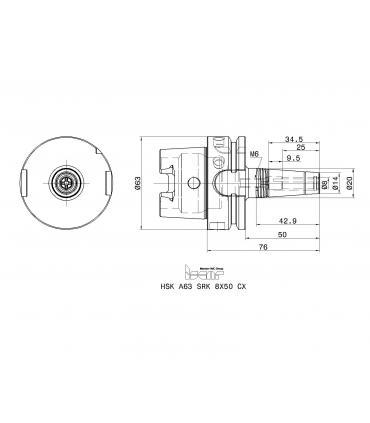 HSK A63 SRK 8X50 CX
