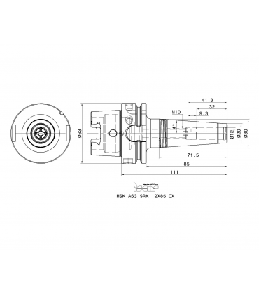 HSK A63 SRK 12X85 CX