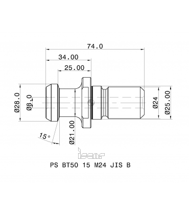 PS BT50 15 M24 JIS B