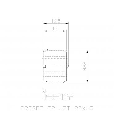 PRESET ER-JET 22X1.5