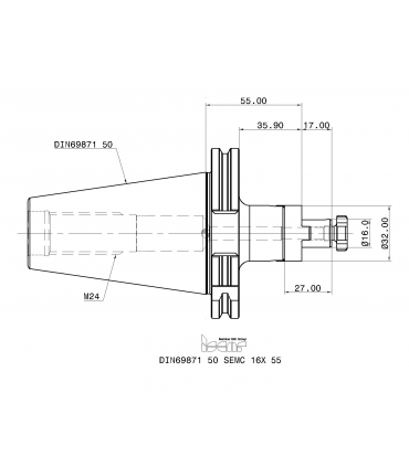 DIN69871 50 SEMC 16X 55