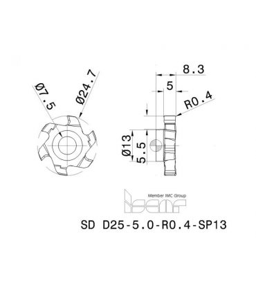 SD D25-5.0-R0.4-SP13 IC908