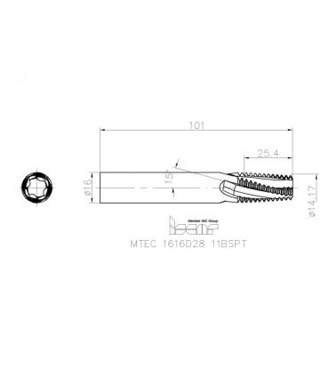 MTEC 1616D28 11BSPT IC908