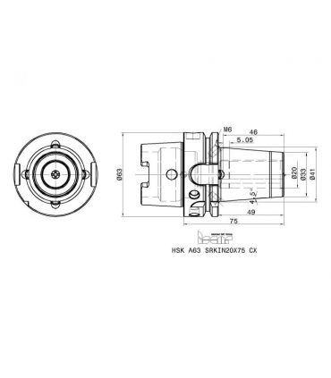 HSK A63 SRKIN20X75 CX