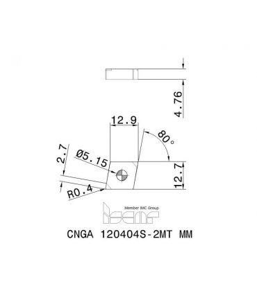 CNGA 120404S-2MT MM BI05H