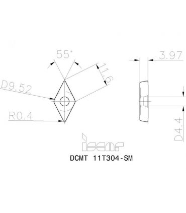 DCMT 11T304-SM IC6025