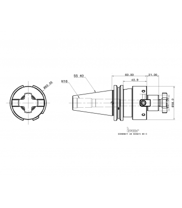 DIN69871 40 SEM27X 60 C
