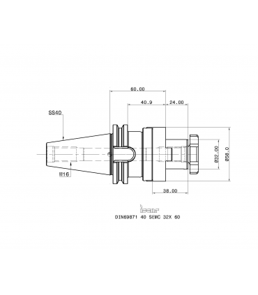 DIN69871 40 SEMC 32X 60