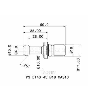 PS BT40 45 M16 MAS1B