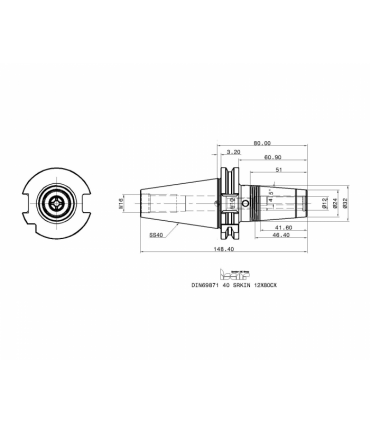 DIN69871 40 SRKIN 12X80CX