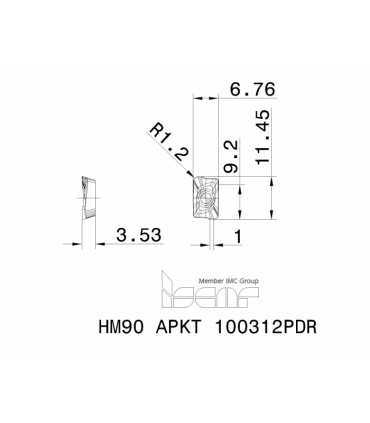 HM90 APKT 100312PDR IC908