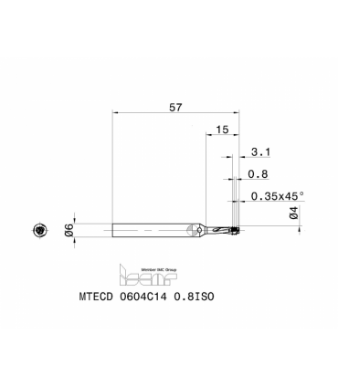 MTECD 0604C14 0.8ISO IC908