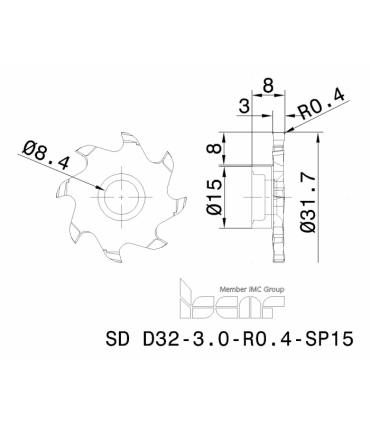 SD D32-3.0-R0.4-SP15 IC908
