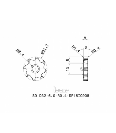 SD D32-6.0-R0.4-SP15 IC908