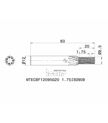 MTECBF12095G20 1.75ISO IC908