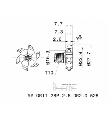 MM GRIT 28P-2.6-DR2.0 IC908
