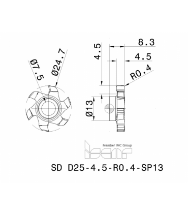 SD D25-4.5-R0.4-SP13 IC908