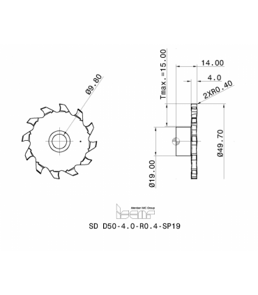 SD D50-4.0-R0.4-SP19 IC908