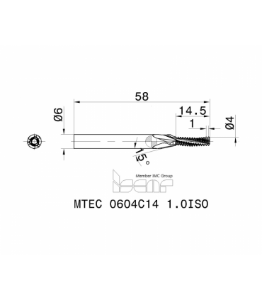 MTEC 0604C14 1.0ISO IC908