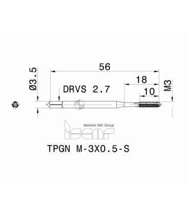 TPGN M-3X0.5-S PMST