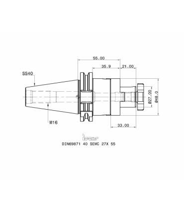 DIN69871 40 SEMC 27X 55