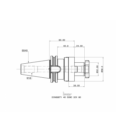DIN69871 40 SEMC 32X 60