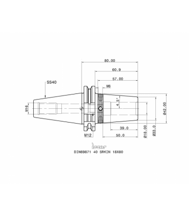 DIN69871 40 SRKIN 18X80