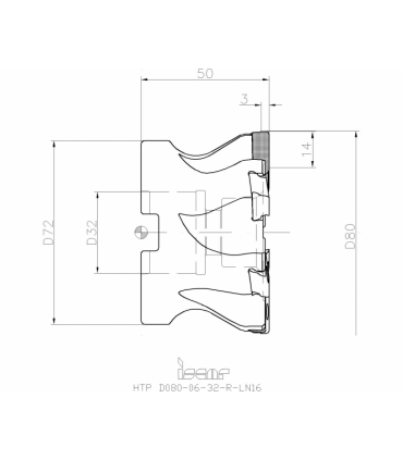 HTP D080-06-32-R-LN16