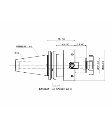 DIN69871 40 SEM32X 60 C