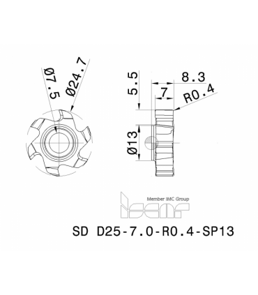 SD D25-7.0-R0.4-SP13 IC908