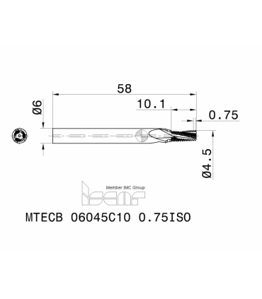 MTECB 06045C10 0.75ISO IC908