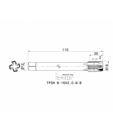 TPSN M-16X2.0-M-B HETI