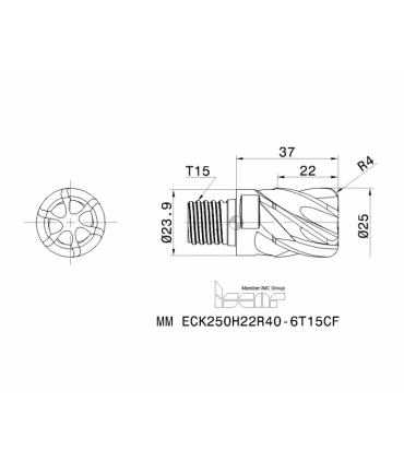 MM ECK250H22R40-6T15CF IC908