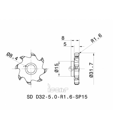 SD D32-5.0-R1.6-SP15 IC908