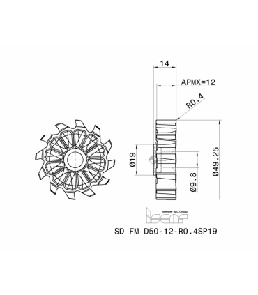SD FM D50-12-R0.4SP19 IC908