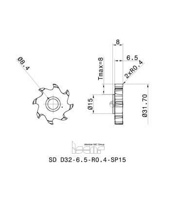 SD D32-6.5-R0.4-SP15 IC908