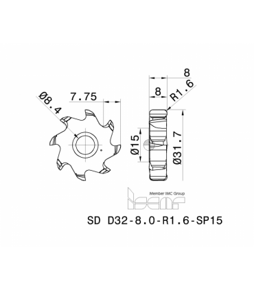 SD D32-8.0-R1.6-SP15 IC908