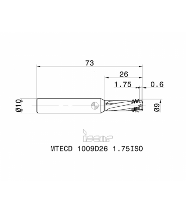 MTECD 1009D26 1.75ISO IC908
