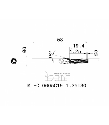 MTEC 0605C19 1.25ISO IC908